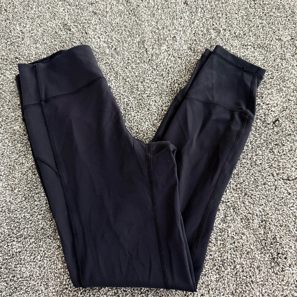 Lululemon High-Rise Leggings Womens Size 6 Black Ankle Back Pocket